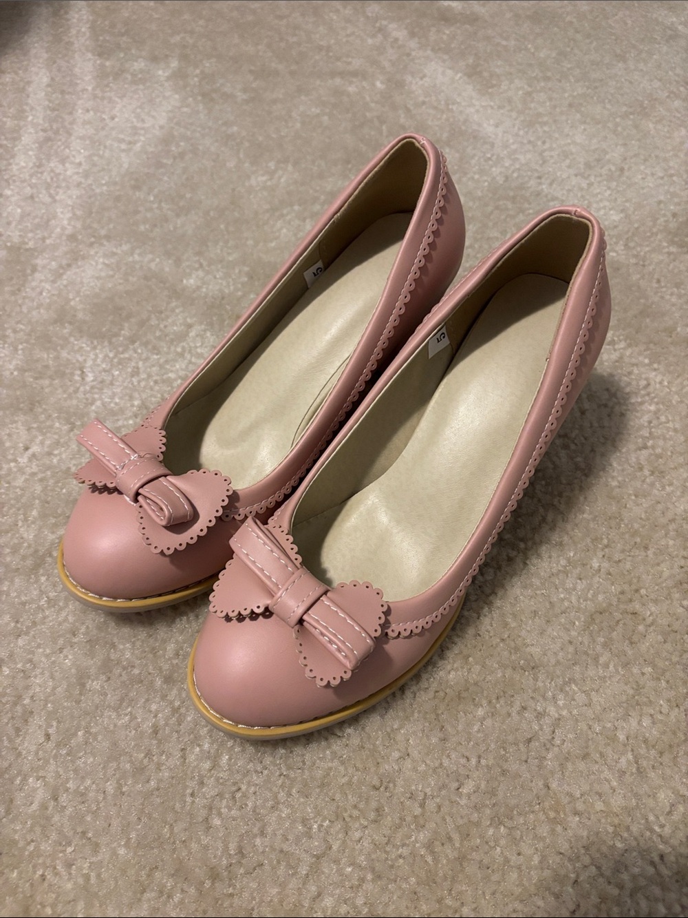 Pink Bow Women's Heels